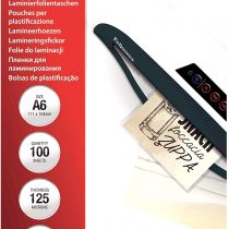 Fellowes A6 Laminating Pouches, Gloss, 250 Micron (2 x 125 Micron) - Pack of 100