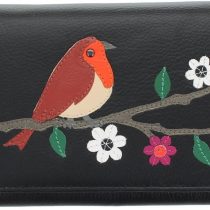 Mala Leather Robin Collection Ladies Leather Purse with RFID Protection 3407_97 Black