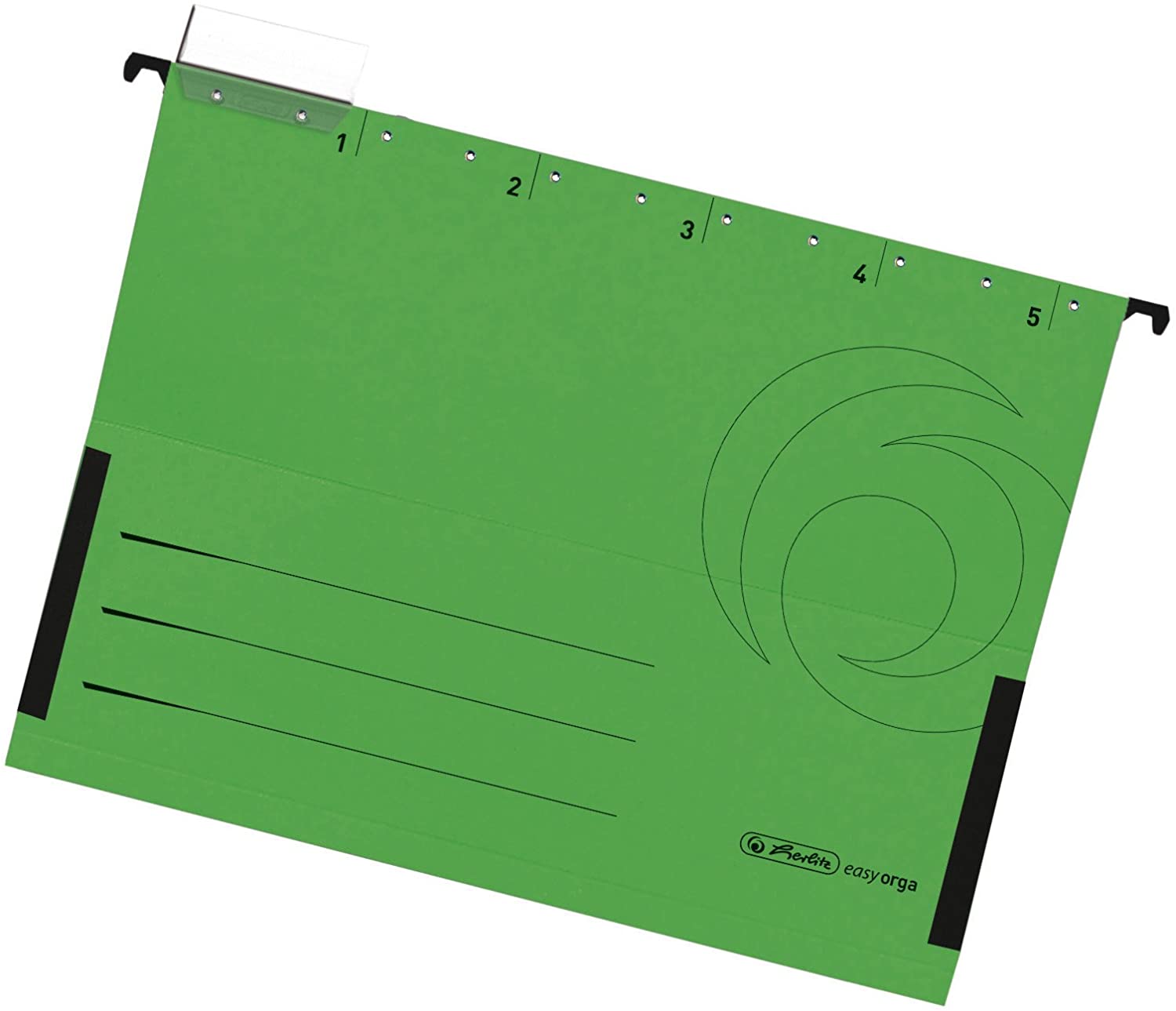 Herlitz A4 Suspension File Pocket - Green (5 Pieces) - Image 2