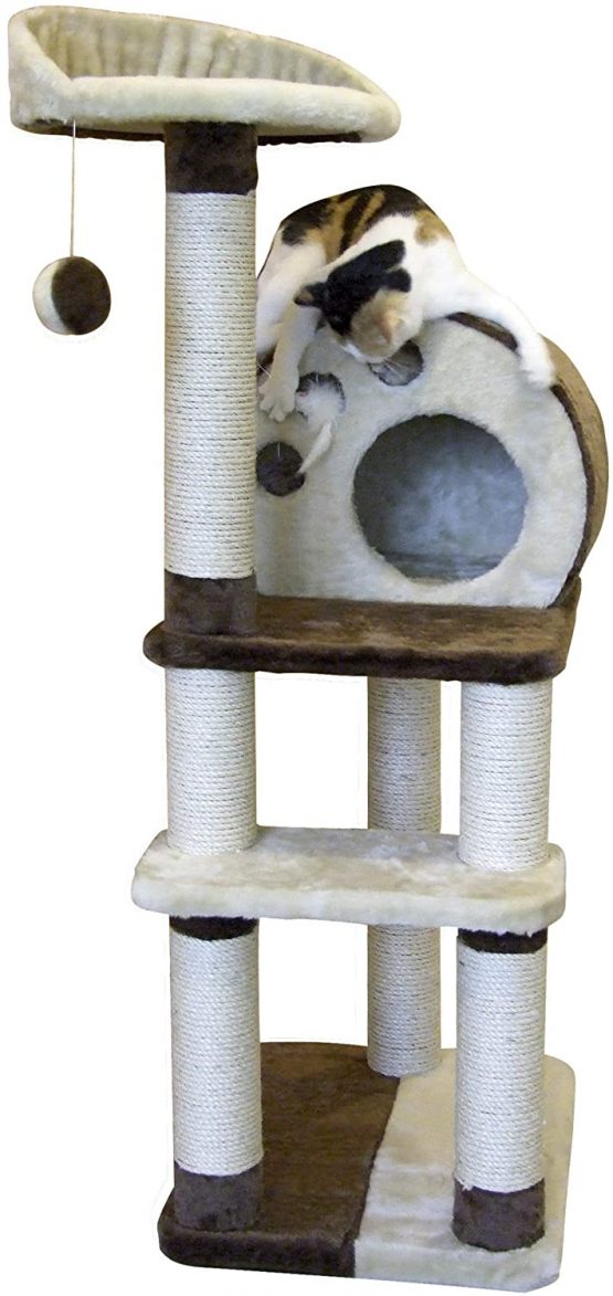 Kerbl Cat Planet-X Scratch Tree, 127 cm, Brown/Beige