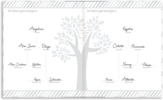 Pearhead P62212 Chevron Baby Memory Book with Clean Touch Ink Pad, Spanish Version, Grey - Image 3