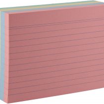 Herlitz A6 Ruled Record Card - Assorted Colours (200 Pieces)