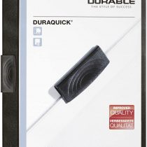Durable TS-110256 Duraquick PVC Clip Folder, Black, Pack of 20
