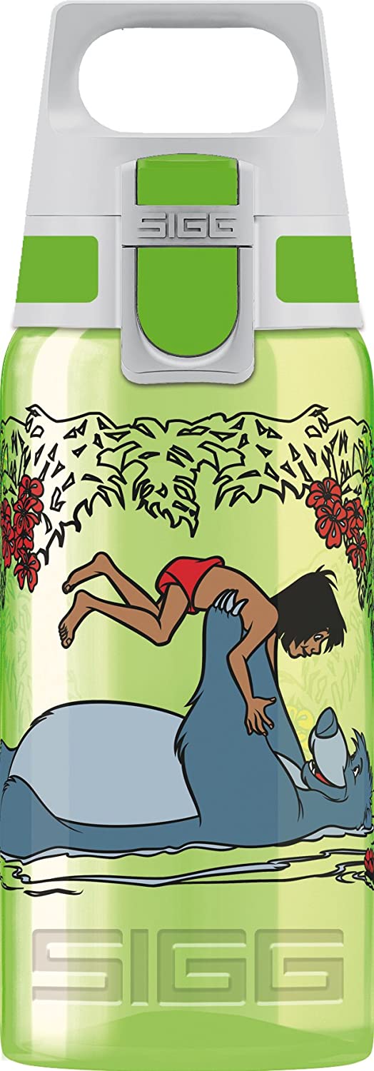 Sigg, Sports Water Bottle For Kids, Viva One Junglebook (Disney), Suitable For Carbonated Drinks, Leak-Proof, Dishwasher Safe