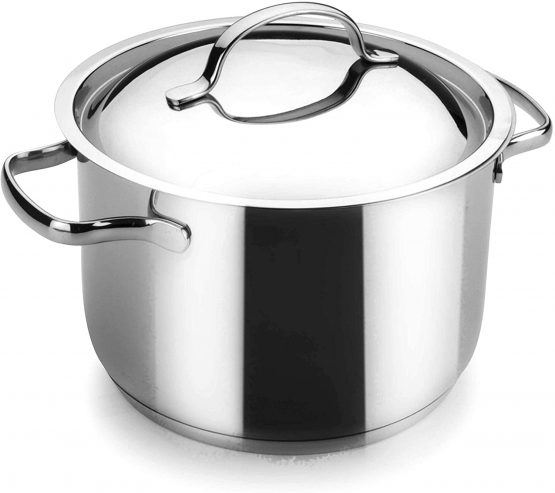 LACOR Basic Stock Pot, Stainless Steel, Silver, 16 cm