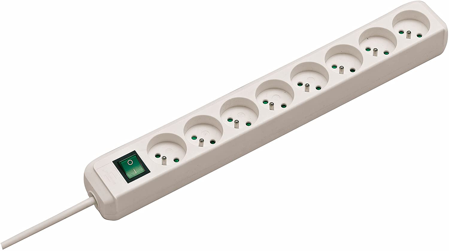 Brennenstuhl Eco-Line Extension Socket with Switch, 8-Way, White, 1159321018