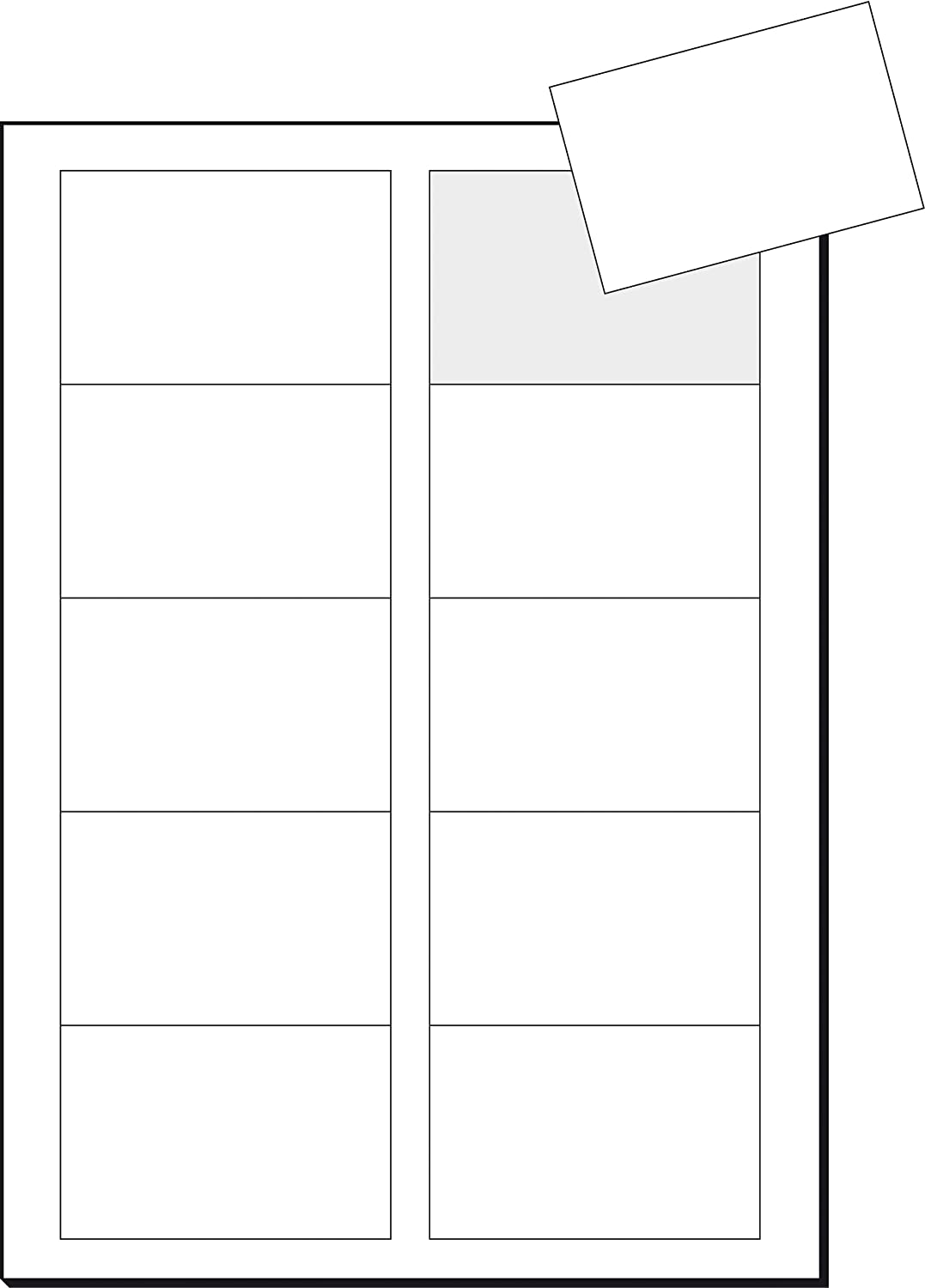 SIGEL LP790, 85x55 mm (A4), Business Cards, 3C, smooth cut all around, 190 gsm, printable, bright White, 100 Piecesequal to10 sheets - Image 2