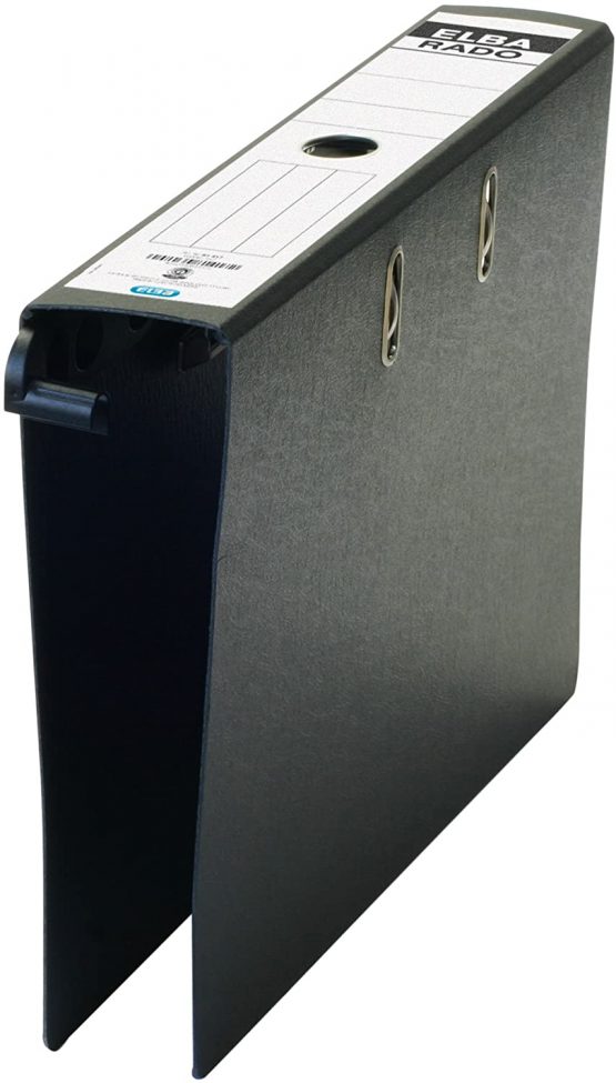 Elba 1/81417 Lever Arch File 75 mm RC Cardboard Vertical Black - Image 2