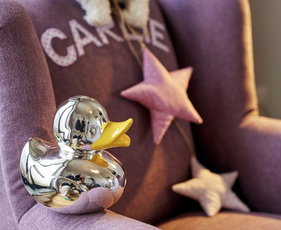 Edzard money box duck, height 4,7 in, silver plated, tarnish protected - Image 2