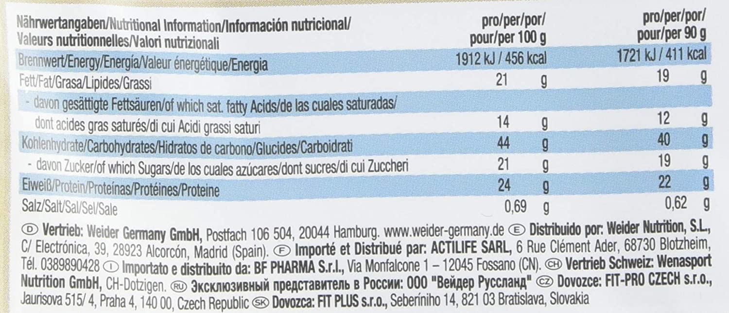 WEIDER Vegan Protein Cookie 90g, All American Cookie Dough, box of 12 delicious baked protein cookies, fitness snack - Image 4