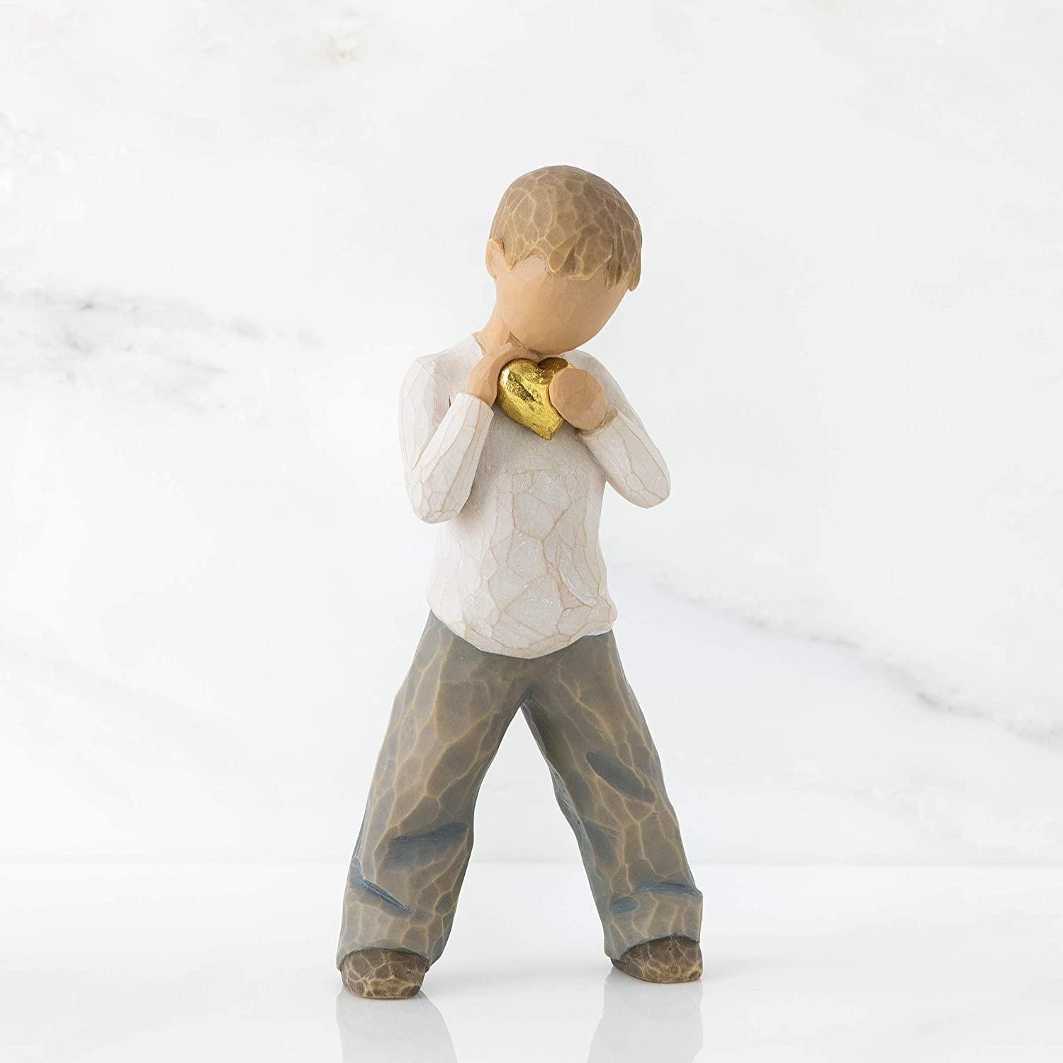 Willow Tree Heart Of Gold Boy Figurine, Natural, 6.6 x 3.7 - Image 2