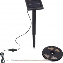 Briloner Leuchten 2055-180, Outdoor LED Strip 3 m with Solar Panel, IP65, Plastic, Black, 300 x 9.5 x 33 cm