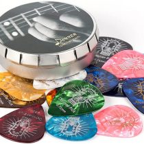 Celluloid Guitar Picks, Donner 16pcs Guitar Plectrum Including Thin, Medium, Heavy & Extra Heavy Gauges (0.46mm-1.2mm)