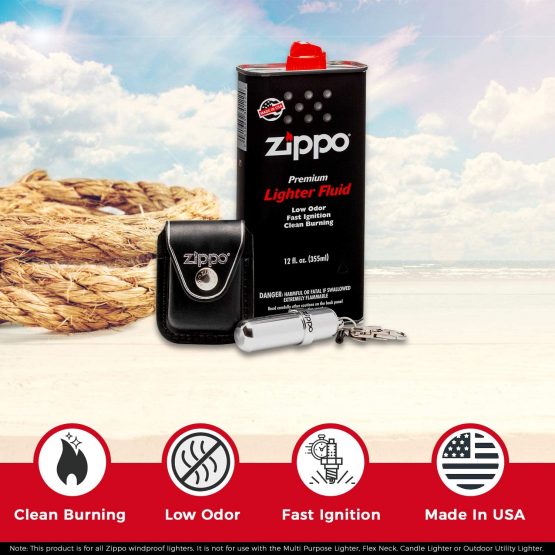 Zippo Lighter Fuel 125 ml (4 oz) | Works with Zippo Windproof Lighter & Zippo Refillable Hand warmer | Fast Ignition | Low Odor | Lighter Fuel Refill| Easy Fill Nozzle - Image 3
