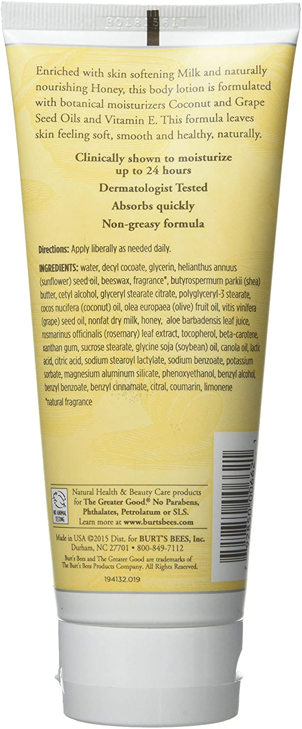 Burt's Bees Milk and Honey Body Lotion, 6 oz, 170.1 g (Pack of 1) - Image 2