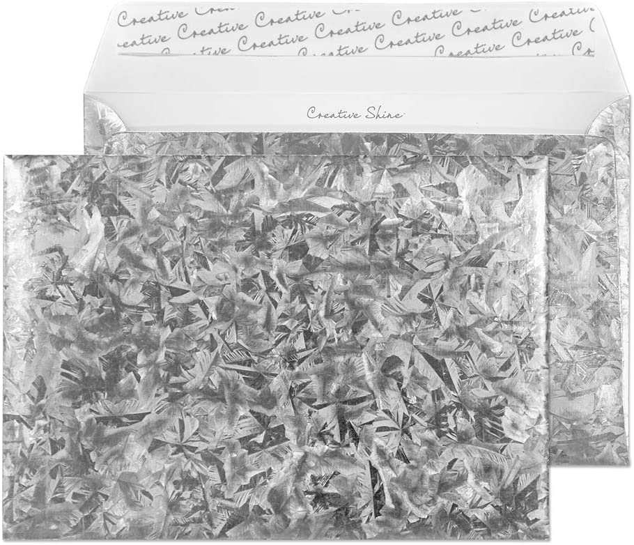 Blake Creative Shine C5 162 x 229 mm 140 GSM Metallic Holographic Peel and Seal Wallet Envelopes (43EF392) Galvanised Steel Effect