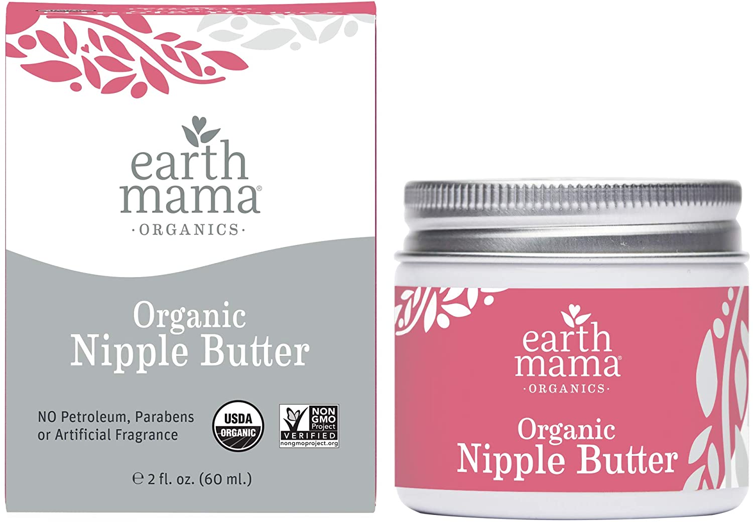 Earth Mama Angel Baby 2oz Breast Feeding Natural Nipple Butter, transparent, 2T
