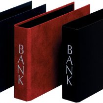 Herlitz Bank Folder DIN Long with SILBERPRÄGUNG 2 Rings (Pack of 3) – Ruby Red/Black/Blue