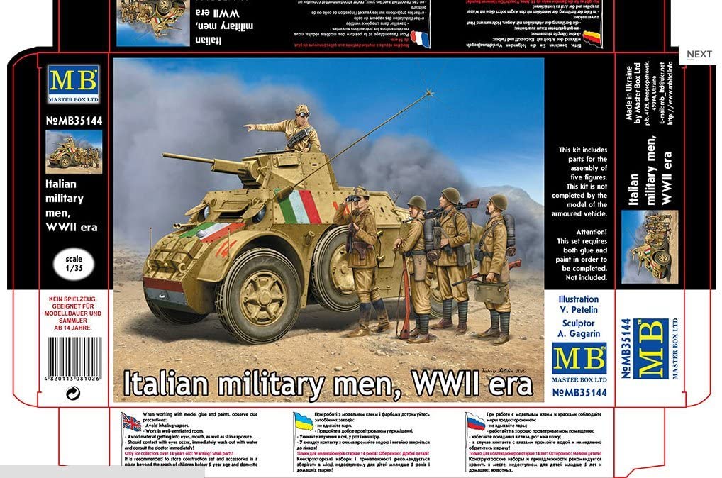 Masterbox 1:35 - Italian Military Men WWII, Various, Small