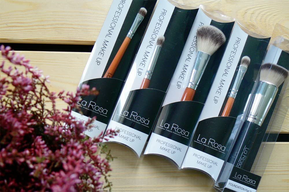 La Rosa Thin Foundation Brush Flat Top, Black - Image 4
