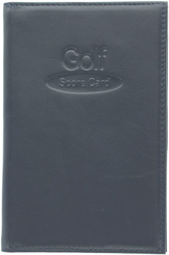 Large Leather Golf Scorecard Holder - for UK, Ireland & European scorecards 2314 Navy - Image 2