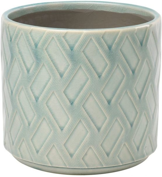 Burgon & Ball Barcelona Glazed House Plant Pot in Celadon Green