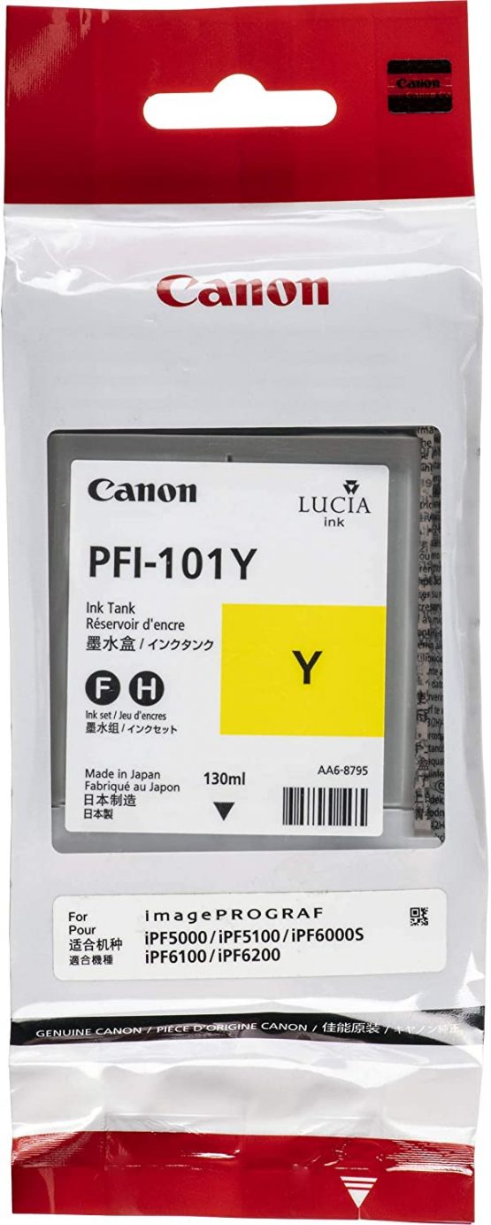 Canon PFI 101 Y - Ink tank - 1 x pigmented yellow