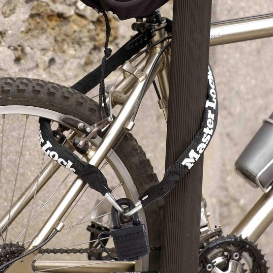 Master Lock Bike Chain Lock with Padlock [Key] [90 cm Chain] 8390EURDPRO - Ideal for Bike, Electric Bike, Mountain Bike, Road Bike, Folding Bike - Image 2
