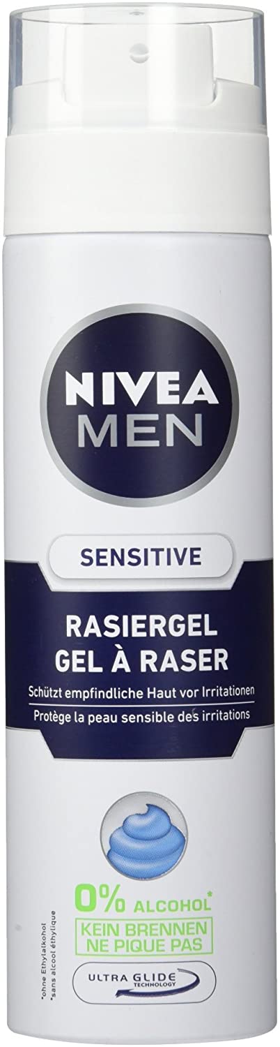 Nivea For Men Sensitive Soothing Shaving Gel 200ml, 200 ml (Pack of 1)