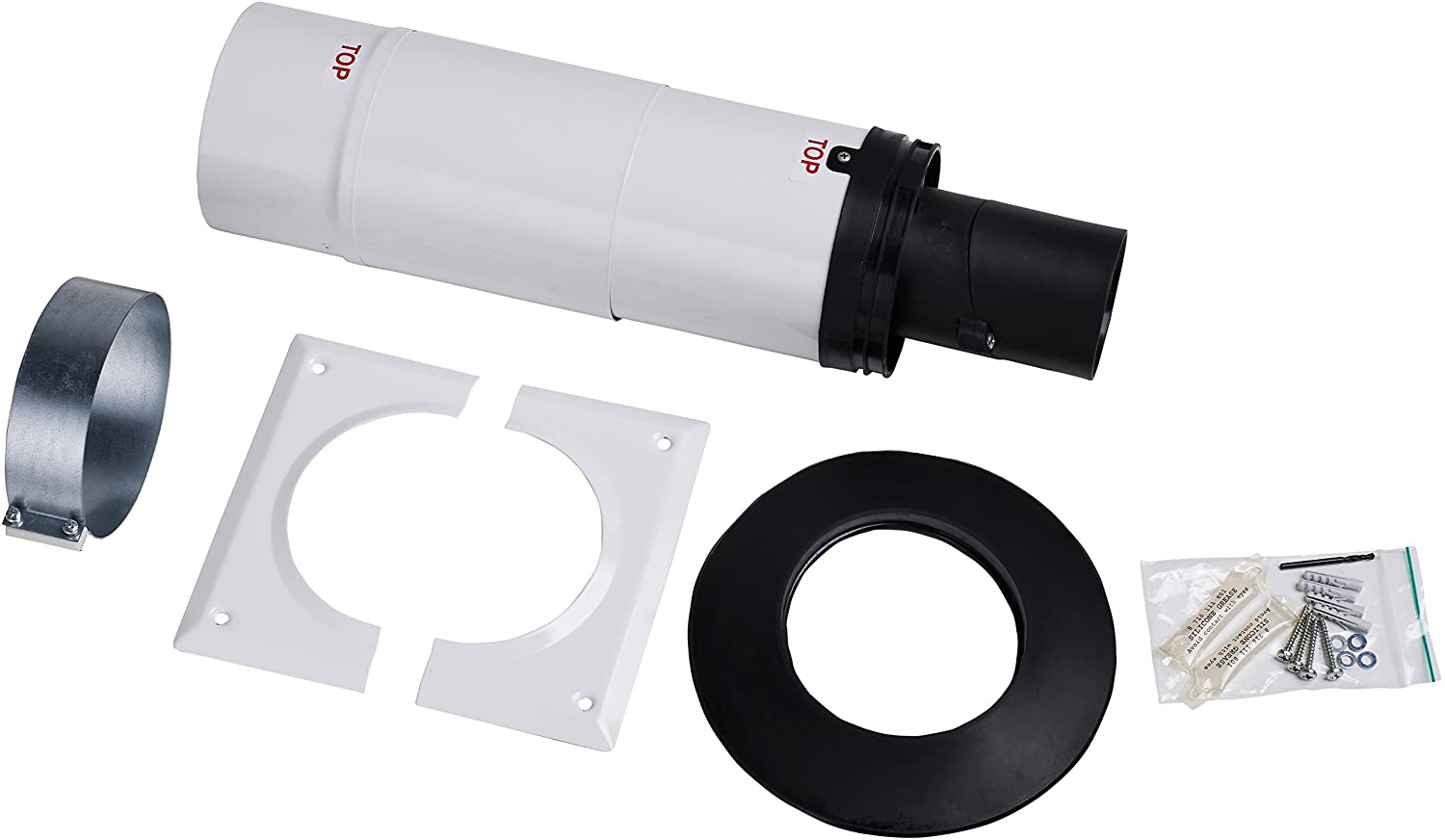 Worcester 108743 7716 190 062 Oil Fit 80/125 Short Telescopic Flue, White