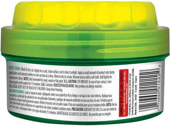 Turtle Wax 50187 Original Hard Shell Shine Car Paste Carnauba Wax 397G - Image 2