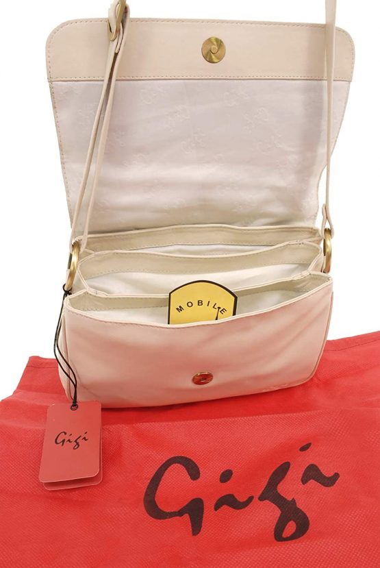 GIGI - Women's Leather Flap Over Cross Body Handbag - Shoulder Bag with Long Adjustable Strap - OTH1008 - Image 4