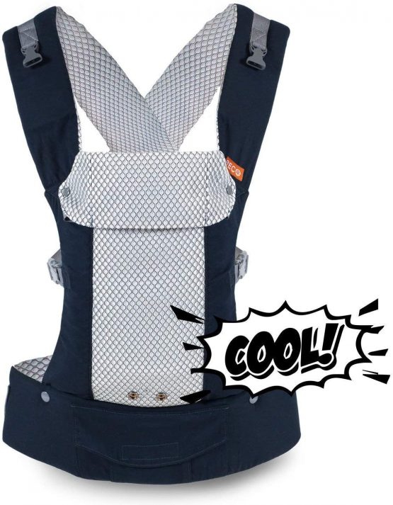 Beco Gemini Baby Carrier - Cool Navy, Sleek and Simple 5-in-1 All Position Backpack Style Sling for Holding Babies, Infants and Child from 7-35 lbs Certified Ergonomic