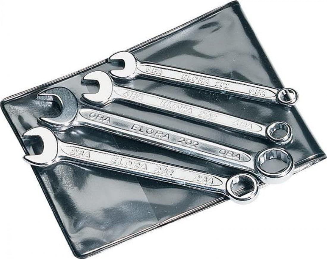 Draper 4197 Elora Midget Combination Spanner Set, 4 Pieces, Silver
