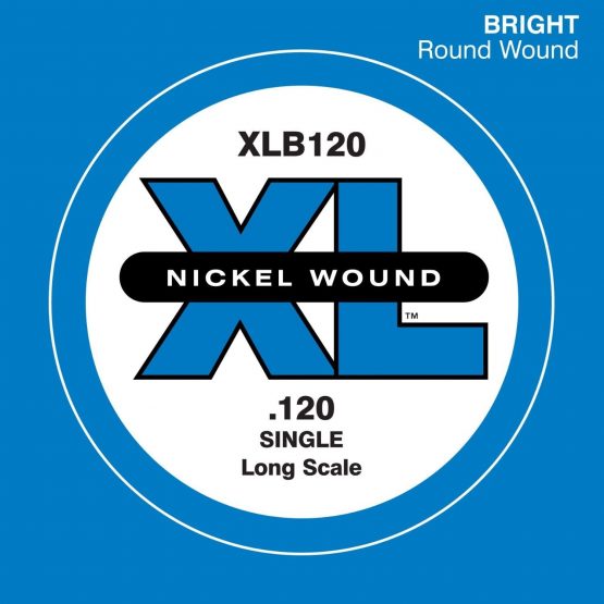 D'Addario .120 Long Scale Nickel Wound Single String for Bass Guitar