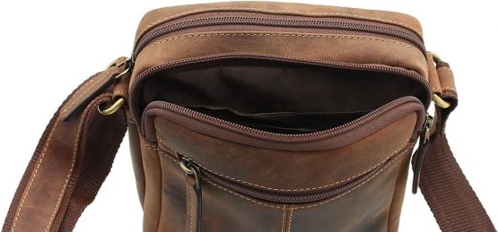 Visconti Compact Leather Messenger/Travel Bag S8 Oil Tan - Image 4