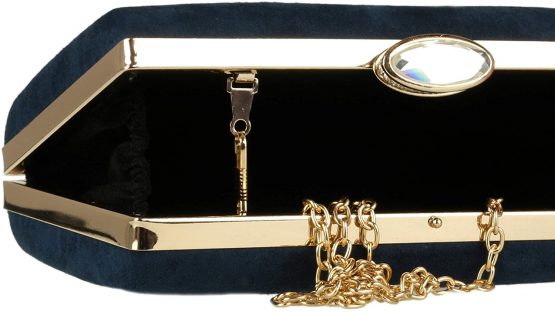 Girly Handbags Elegant Suede Clutch Bag - Image 3