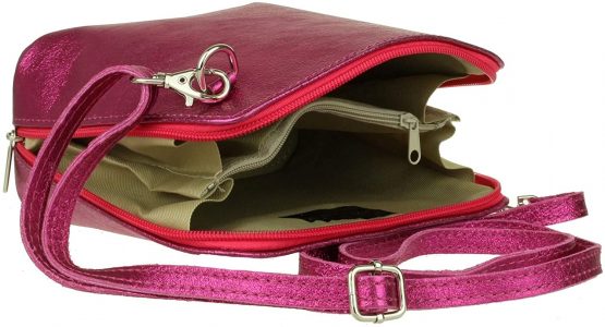 Girly HandBags Metallic Genuine Leather Cross Body Shoulder Bag - Image 4
