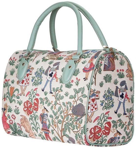 Signare Tapestry Duffle Bag Overnight Bags Weekend Bag for Women with Garden Flower and Creatures (Alice in Wonderland, TRAV-Alice) - Image 2