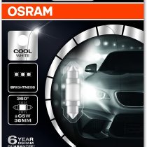 OSRAM LED Premium Retrofit SV8.5-8 36mm, C5W, interior lights, 6498CW-01B, Cool White, 12V, single blister (1 piece)
