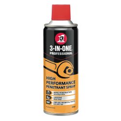 3-IN-ONE Professional High Performance Penetrant Spray 400ml - Superior Lubrication Formula, orange, Penetrant 400ml x 1 can