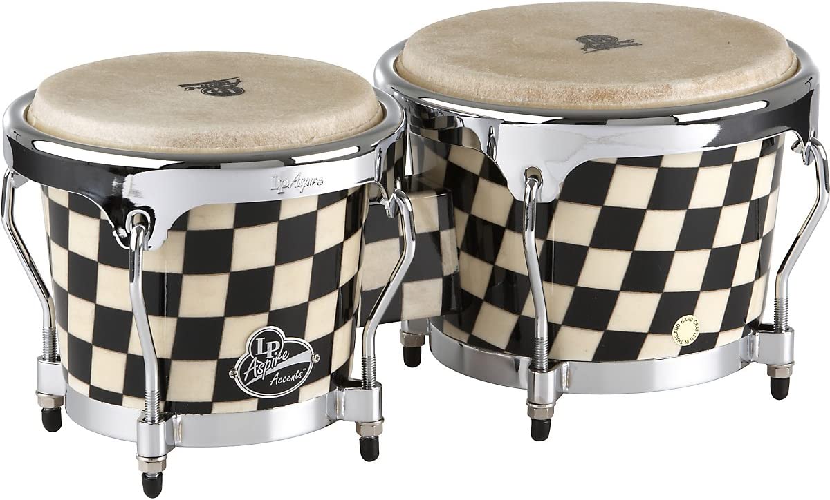 LP Latin Percussion Aspire Accent Bongo Checkerboard LPA601-CHCK - Image 3