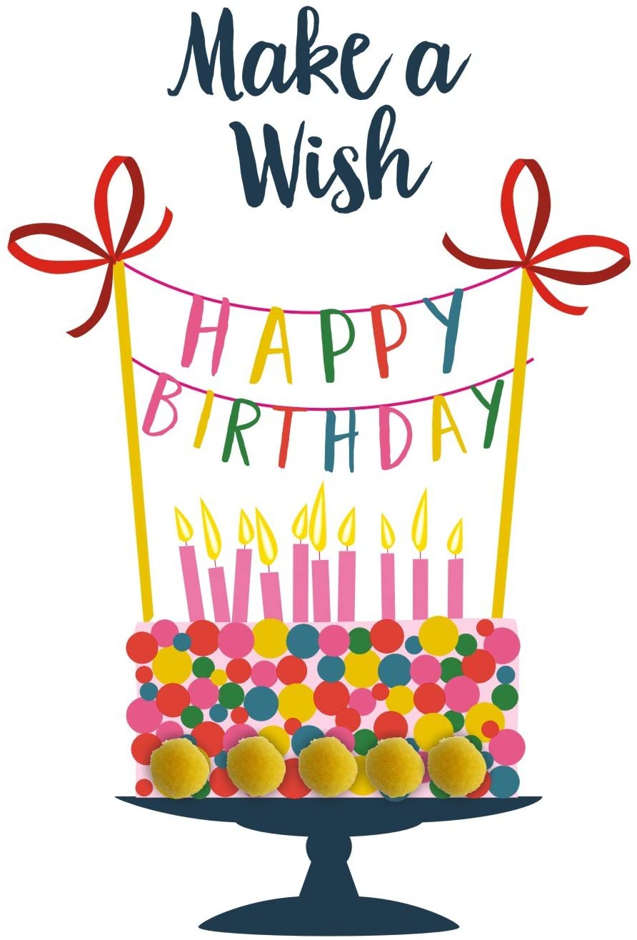 Claire Giles Greeting Cards, Happy Birthday Card, Birthday Cake Design Birthday Greeting Card, "Make a Wish" - Image 3