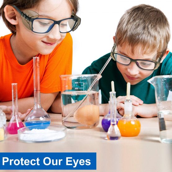 8 Pairs Safety Eye Glasses Side Shields Slip Clear Flexible Slip On Shield Fits Small Medium Eyeglasses Added More Protection on Safety Glasses (Transparent and Black) - Image 3