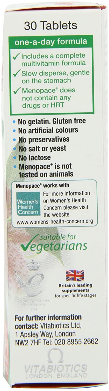 Menopace Original by Vitabiotics - 30-Day Menopause & Perimenopause Supplement Tablets - UK's No.1 Menopause Supplement Brand - Image 2