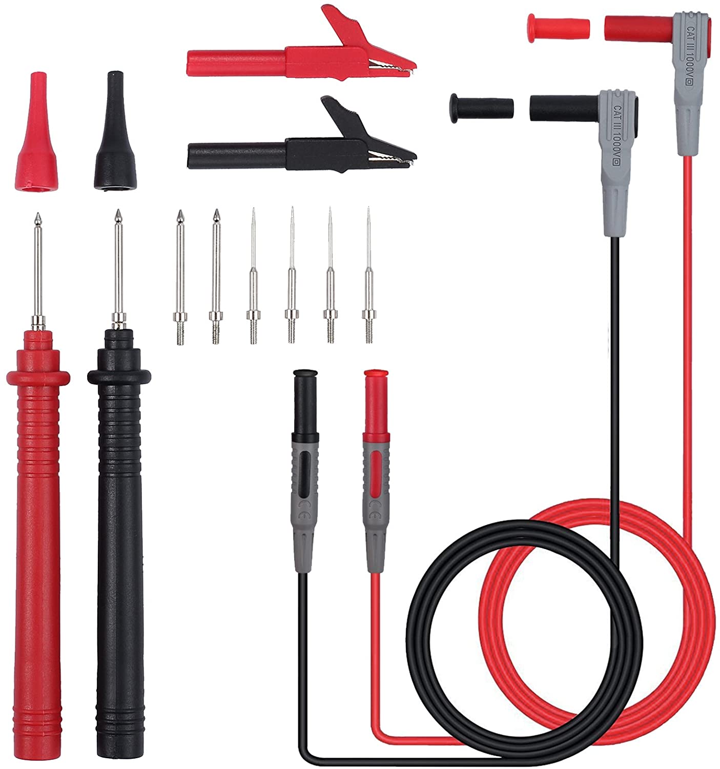 Multimeter Test Leads Kit Multimeter Leads with 8 PCS Probe Pins