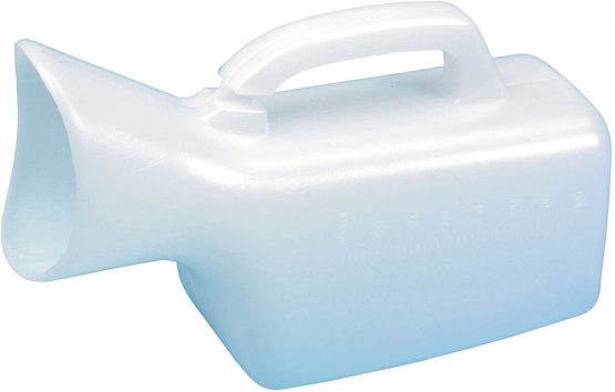Homecraft Economy Female Urinal, Urination Device for Girls and Women, Reusable Plastic, Anatomically Designed, Integrated Handle, Sitting, standing or lying, (Eligible for VAT relief in the UK)