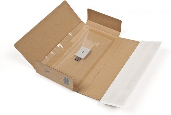 Blake Purely Packaging 235 x 122 x 20 mm Peel & Seal Super Secure Postal Box Tuck Flap (PSB10) Brown Kraft - Pack of 25