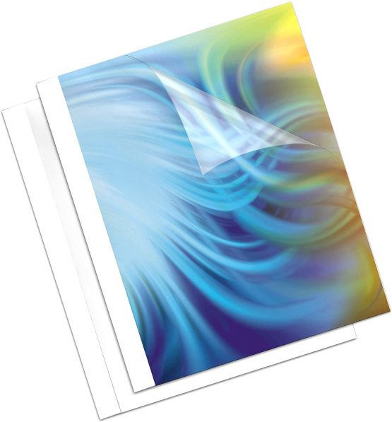 Fellowes 5317001 Prestige Thermal Binding Covers 1.5 mm A4 Pack of 100 – White