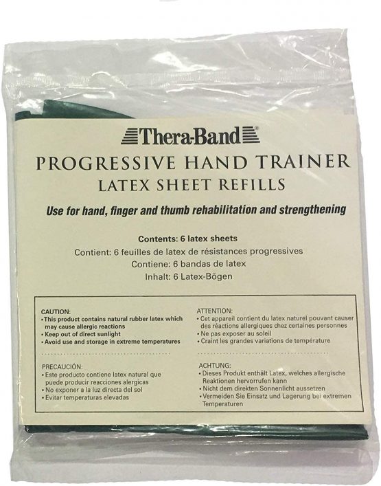 Hand Trainer Refill Latex Sheets by TheraBand for Hand, Finger, Thumb Exercise, Rehab & Training, 6 Sheets, Red, Level 3 - Image 3